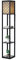 GOPLUS 3-Regal Stehleuchte, Stehlampe mit 3 Regalablagen, Standlampe Standleuchte Modern und Elegant mit Schalter, Innenbeleuchtung Lagerung Beleuchtung für Wohnzimmer Schlafzimmer (Gittermuster)