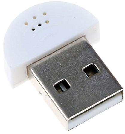 Stebela Mini microfono Driver USB-Free Mic per il computer portatile Apparecchiatura di registrazione del dispositivo, Bianco