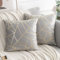 ETOLISHOP Kissenbezüge 40 x 40 Grau Sofa Kissenbezüge Ersatz 16x16 Samt Silber Kissen Set von 2 für Wohnzimmer Schlafzimmer Couch Stuhl