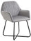HOMCOM Modern Accent Chair, Velvet-Feel Fabric Upholstered Armchair with Metal Base for Living Room, Grey