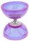 Sharplace Jeux de -Triple Roulement Diabolo avec des Baguettes en Caoutchouc Jouet Cadeau Enfant, Violet, 10,5 cm