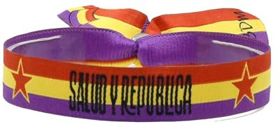 BDM Pulsera republicana, pulsera bandera republicana España, pulsera de cinta de tela republica