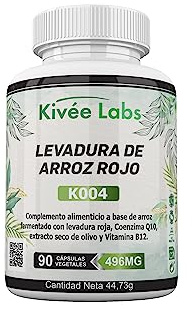 KivéeLabs® 90 Cápsulas Levadura de Arroz Rojo PREMIUM | 2,95 mg Monacolina K + Q10 + Vit B12 | Controla tu Colesterol | Sin gluten, Vegano y sin OMG - Fabricado en España
