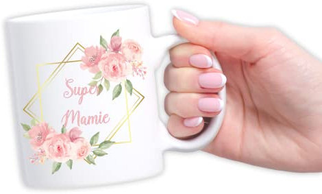 Mug personnalisé super mamie - Cadeau original fête des grand-mères - Tasse magique