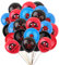 18 Stück Spider Luftballons Geburtstag Dekoration Kinder Superheld Luftballon für Kindergeburtstag Party Dekoration