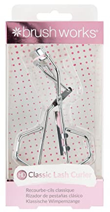 Brushworks Klassischer Silikon Wimpernzange mit Silikonpolster, Silber