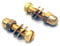 4 x Brass M5 Sets Bolts, Form A Washers and Dome Nuts Pack of 4 (Set M5 x 16mm Bolt Length)