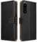PIXFAB For Sony Xperia 5 IV Leather Phone Case, Magnetic Closure Full Protection Book Folio Design, Wallet Case Cover [Card Slots] and [Kickstand] For Sony Xperia 5 IV - Black