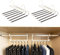 LORI HOME - 2 Grucce Pantaloni Salvaspazio 6 in 1-Stampelle Armadio Resistenti in Acciaio Inox-Appendini Armadio Antiscivolo e Multifunzionali per Pantaloni, Jeans, Sciarpe-Ordine e Spazio Garantiti