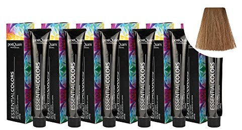 PostQuam - 6er Pack Professionelle Haarfarben mit Hoher Deckkraft - Permanente Haartönung 100% Grauabdeckung Gleichmäßige und Dauerhafte Natürliche Haarfarbe - Mehr als 90 Haarfärbemittel
