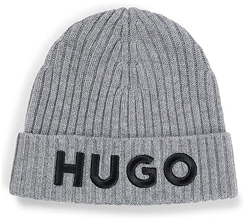 HUGO Herren Unisex-x565-6 Beanie, Silver47, Einheitsgröße EU