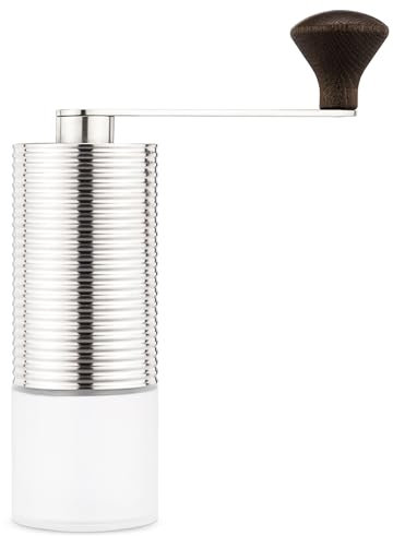 millone definite manuelle Kaffeemühle präzise Mahlgradeinstellung, zwei Edelstahl Mikrokugellager, klappbarer Griff, Bohnenbehälter 45 g, inkl. Ersatzglas + Reinigungsgranulat