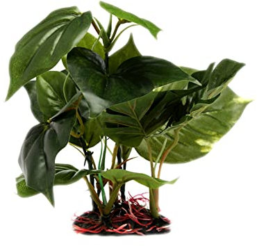 RunFar shop künstliche Aquariumpflanze 25cm grüne echt aussehende Aquarium-Zierblätter Pflanze, Plastikpflanzen Wasserpflanzen Aquariumpflanzen für Aquarien Fisch-Tanks