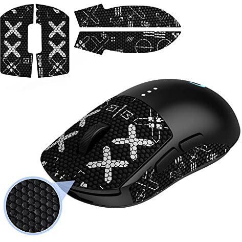JINGDU Cinta de Agarre para Ratón Compatible con Logitech G Pro Wireless, Antideslizante, Resistente al Sudor, Adhesivo para GPW Gaming Mouse, Adhesivo de Agarre Ultrafino para G Pro Wireless,NegroX