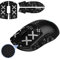 JINGDU Cinta de Agarre para Ratón Compatible con Logitech G Pro Wireless, Antideslizante, Resistente al Sudor, Adhesivo para GPW Gaming Mouse, Adhesivo de Agarre Ultrafino para G Pro Wireless,NegroX