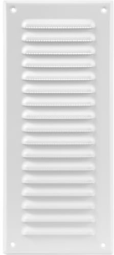 Vent Systems Grille d'aération rectangulaire en métal blanc de 8,5 x 29,84 cm (intérieur) pour salle de bain, maison, bureau, cuisine, 12,5 x 29,5 cm (extérieur)