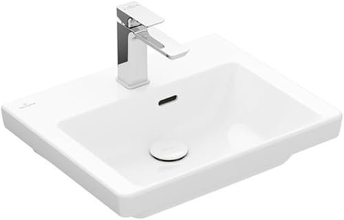 Villeroy & Boch Subway 3.0 Handwaschbecken, 500 x 400 mm, 1 Hahnloch, ohne Überlauf, ungeschliffen, 437051, Farbe: weiß-alpin