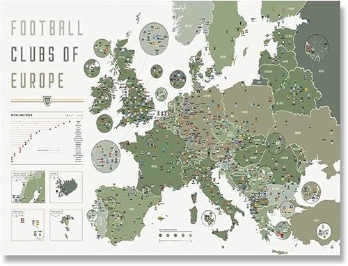 TOYOCC Wandbilder 70x120cm Kein Rahmen Football Clubs of Europe Poster und Drucke Fußball Sport Gemälde Zimmer Wandkunst Bild Wohnkultur für Wohnzimmer
