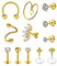 LAURITAMI Helix Piercings Chirurgenstahl 1.2mm 6mm Tragus Ohrring Piercing Stecker Ohr Knorpel Kristall Diamant