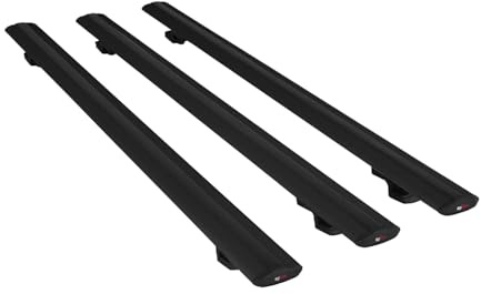 Kompatibel mit Volkswagen Golf 7 (5G) Variant 2013-2019 Basic Model Relingträger Dachträger Auto Gepäckträger Schwarz Aluminium 3 Stangen