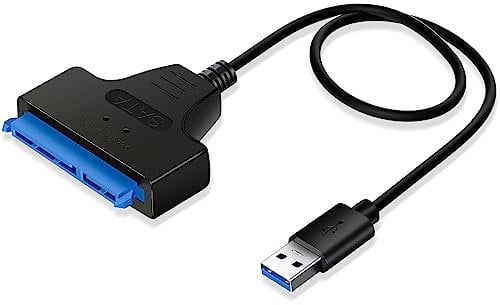 Ainiv Cavo Dati da SATA to USB Adattatore da USB 3.0 a Disco Rigido, Compatibile con dischi esterni e interni SSD/HDD da 2,5, Supporto per Sistemi Operativi Windows, Mac e Linux