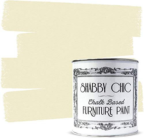 Shabby Chic Chalk Based Furniture Paint, Clotted Cream 100ml Matte Finish Water-Based Low VOC