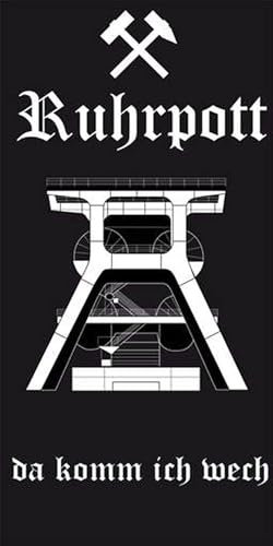 Generisch Ruhrpott Badetuch Strandtuch da komm ich wech Duschtuch schwarz 70x140 cm NEU