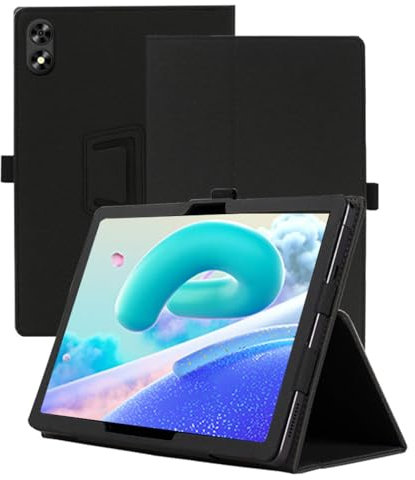 AKNICI Funda para UMIDIGI G3 Tab/UMIDIGI G2 Tab/UMIDIGI G1 Tab Tablet 10.1 Pulgadas, PU Protectora Carcasa Cover con Magnetite y Cinturón de Seguridad y Soporte Función para UMIDIGI G3 Tab (Negro)