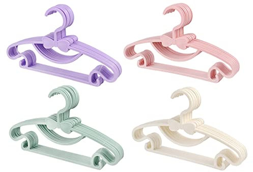 SOYDAN 1 Set 40 Stück schöne niedliche Kinder-Kleiderbügel für Bunte Kleiderbügel zum Aufhängen, rutschfest, schwer, für Kinder, Blau, Mehrfarbig, mit Stauraum, Kinder-Slip-Schleife, Cart