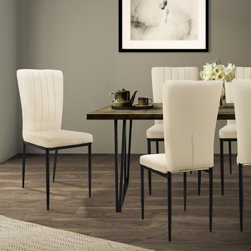 ML-Design Esszimmerstühle 4er Set mit Samt-Bezug, Taupe, Küchenstühle mit Rückenlehne, Polsterstuhl mit Metallbeinen, Ergonomischer Esstisch-Stuhl, Esszimmerstuhl modern, Wohnzimmerstuhl Küchenstuhl