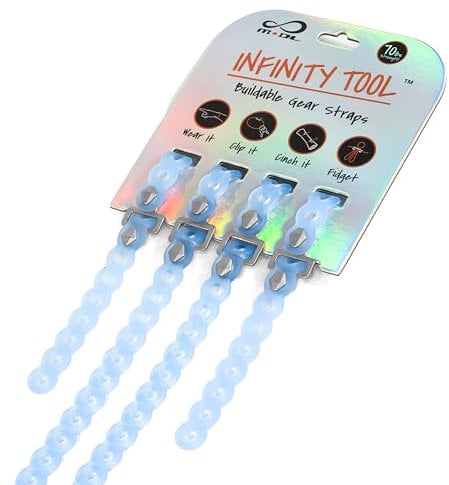 MODL Infinity Tool™ 2.0 Modulare Gurte (4er-Pack) – Flexibles Multifunktionswerkzeug, Allzweckarmband, Getriebeband, tragbares Gadget für Outdoor-Abenteuer, Survival, Camping, Reisen, EDC, Zwei 20,3