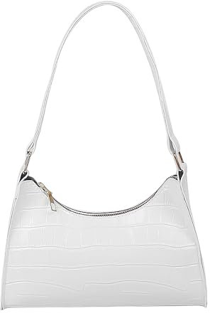 NYGGTYK 1 Stück Damen-Einkaufstasche, Damen-Umhängetasche, Umhängetasche, Lederhandtasche Für Date-Reisen, Kompakte Damen-Achseltasche, Weiße Umhängetasche