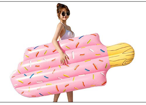 Lustige aufblasbare Eiscreme-Pool-Schwimmreihe Schwimmbad Luftmatratze Bett Wasserreithängematte Sommer Strand Party Spielzeug Aufblasbare Hängematte
