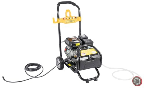 Nettoyeur haute pression à essence 7,5 CV 4 temps 170 bar 420 cc Nettoyeur haute pression 5 buses Moteur Nettoyeur vapeur pour le nettoyage des sols, jardins, usines et véhicules