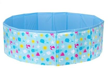 YöL Pet Paddling Pool Summer Dog Puppy Hydration Cooling Outdoor Garden Wet Play Keep Cool Foldable 80cm
