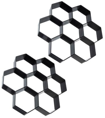 Levemolo 2stücke Betonpflasterformen Für Gartenzement-bodenfliesen Wiederverwendbare Gehwegformen Aus Kunststoff Geometrische Pflasterformen Für Terrassen Und Bürgersteige