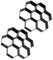 Levemolo 2st Sechseckige Pflasterform Betonpflasterform Pflasterform Selber Machen Terrassenwegbauer Form Für Terrassenpflaster Geometrie-pflasterformen Zementformwerkzeug Black Pp