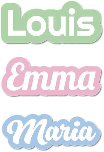 Autocollants de nom personnalisés et imperméables – Étiquettes en vinyle pour identifier tasses, gobelets, casques, gourdes, ordinateurs portables, voitures et articles de crèche (lot de 6)