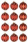 12Pcs/80mm Glass Baubles Christmas Tree Balls Spheres Hanging Ornaments Set Assorted Designs Xmas Tree Decorations, Red