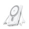 Magnetic Portable Charger Qi2 Certified, 10000mAh Wireless Power Bank for Magsafe Battery Pack with Built in Cable & Stand, USB C PD 20W Fast Charging, 15W Charge Card for iPhone 16 15 14 13 12 Serie