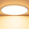 OUILA LED Deckenleuchte Flach Rund - Ø50CM Deckenlampe LED 48W 3000K 4800LM IP44 Wasserdichte Badezimmer Lampe, Küchenlampe Deckenleuchte Warmweiß für Küche Bad Schlafzimmer Flur Keller