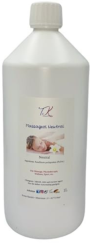 1L Massageöl Neutral für Massage, Wellness, Physiotherapie, SPA etc. in Pharma Qualität (1L)