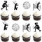 Kreatwow Volleyball Geburtstag Party Dekoration Schwarz Weiß Volleyball Cupcake Topper 36pcs Volleyball Party Dekor Volleyball Geburtstag Kuchen Dekor Sport Spiel Geburtstag Volleyball Spieler