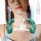 Neck Fans for Men Women Rechargeable, Bladeless Neck Fan with Water Mist Spray,Adjustable Folding Personal Fans Round Neck Quiet, Battery Powered Portable Hanging Neck Fan for Women Childrens Green