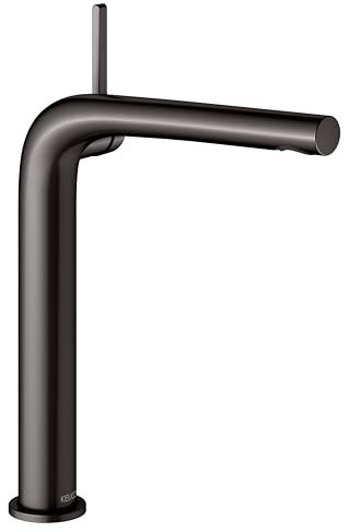 KEUCO EDITION 400 Einhebel-Waschtischmischer 240, ohne Ablaufgarnitur, Ausladung 183mm, Höhe 241mm, 51502350102, Farbe: Titanschwarz gebürstet