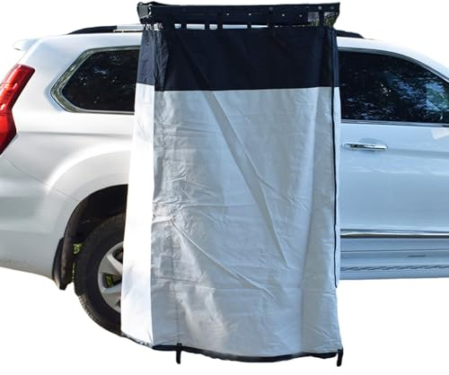 Portable Camping Shower Tent with Floor Mat, Instant Privacy Shelter for Outdoor, Car Side Toilet Tent for SUV Truck Vehicle Awning