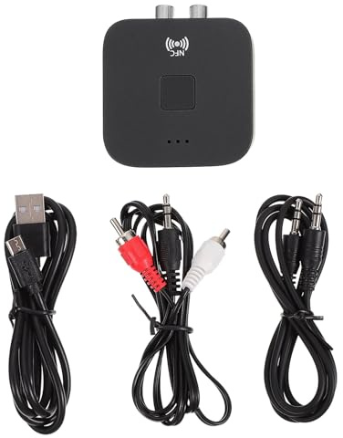 OUNONA NFC Funk Audio Adapter Wireless Car Music Receiver Anschluss Kabelloser Audio Empfänger für Stereoanlage und Lautsprecher Stabile Verbindung