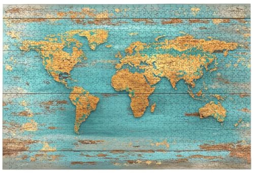 Jigsaw Puzzles for Adults 1000 Piece, 1000 Piece Map Jigsaw Puzzles for Adults, Challenging Retro Jigsaws for the Whole Family, Wooden Puzzle for Home Decor, Gifts for Women, Gifts for Men, -8848