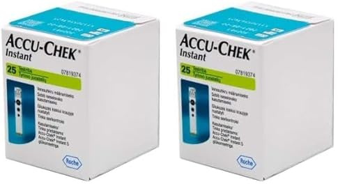 Roche Diabetes Accu-Chek Instant® Blood Sugar Test Strips - 25 Pieces (Pack of 2)