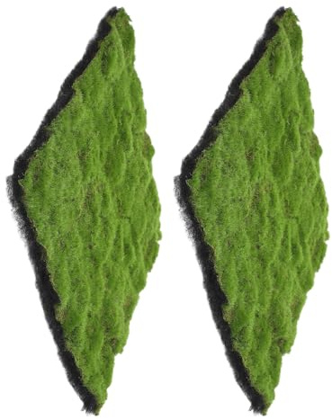 HEATSHAKING 2pcs Artificial Moss Greenery Sheets Lightweight Plastic Faux Moss Turf Mats for Art Wall Decor and Outdoor Use Easy Installation Green Artificial Grass for Crafts
